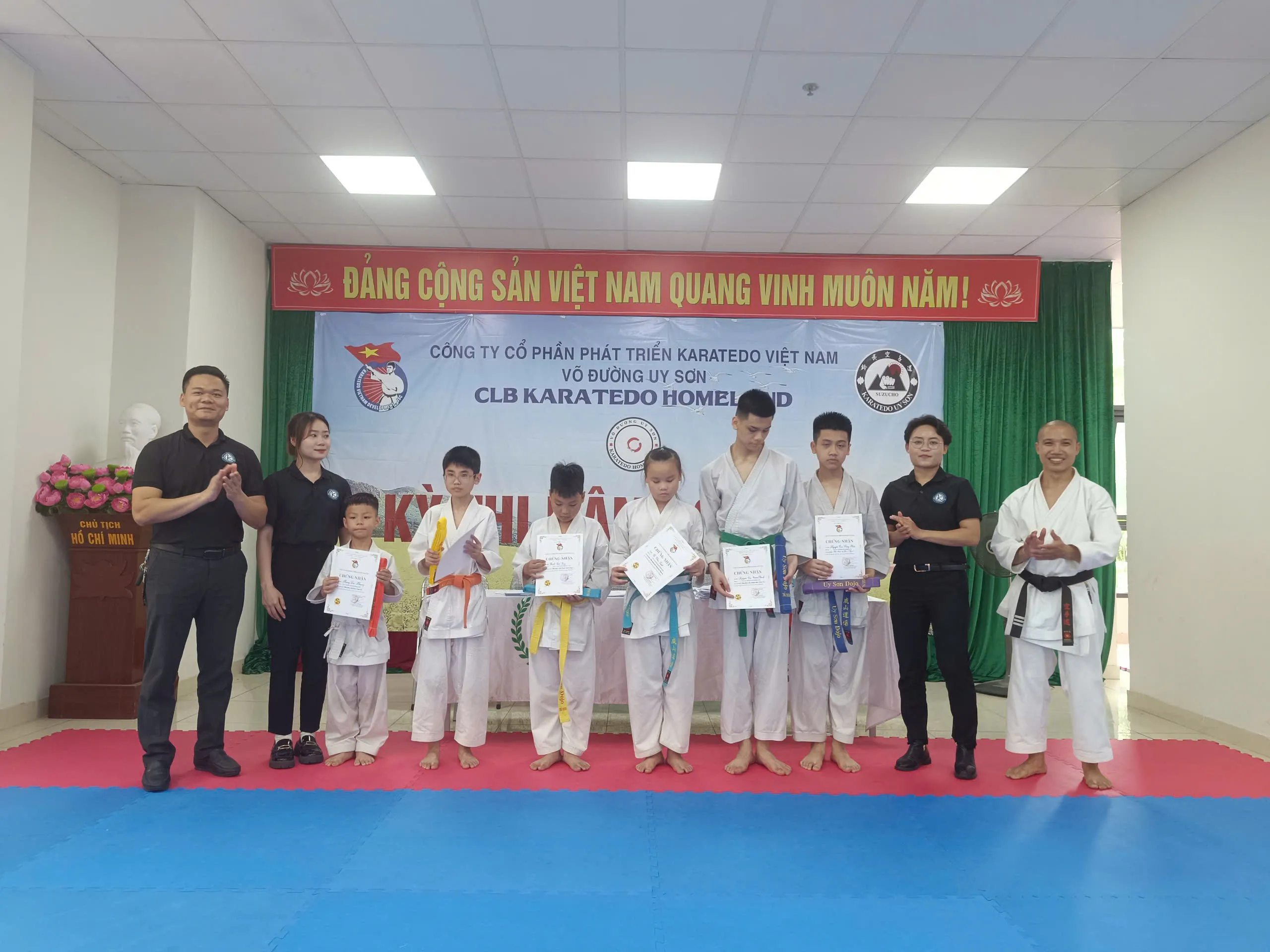 Võ sinh CLB Karatedo Homeland trong kỳ thi nâng cấp đai năm 2025